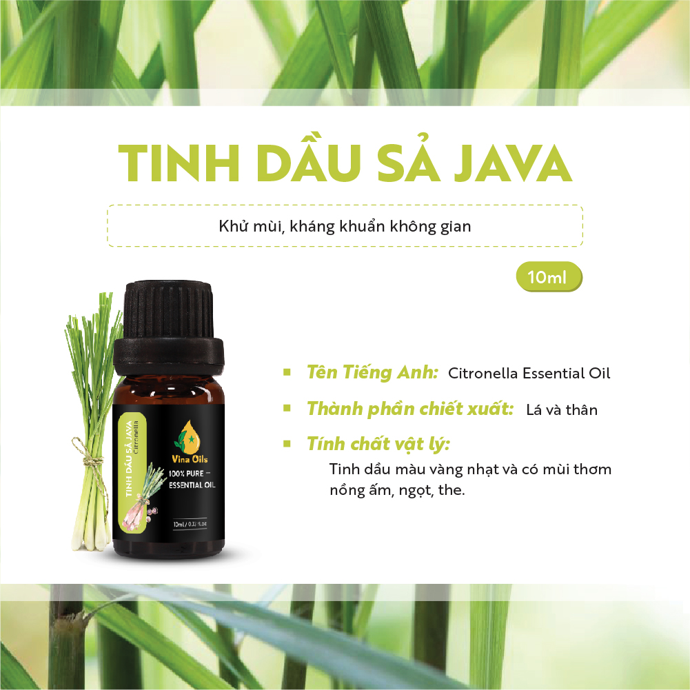 Tinh dầu xông Sả Java 10ml